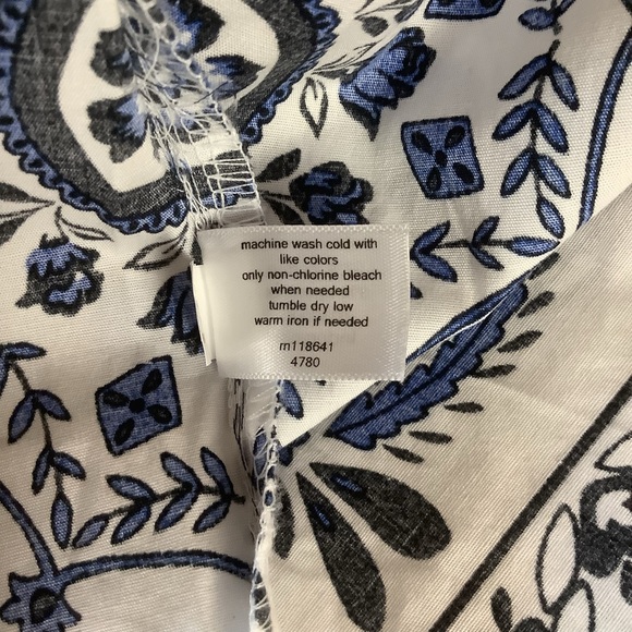 2/$40 LANE BRYANT 18-20 PLUS FIT Maxi Skirt White, Blues, & Black - Picture 9 of 9